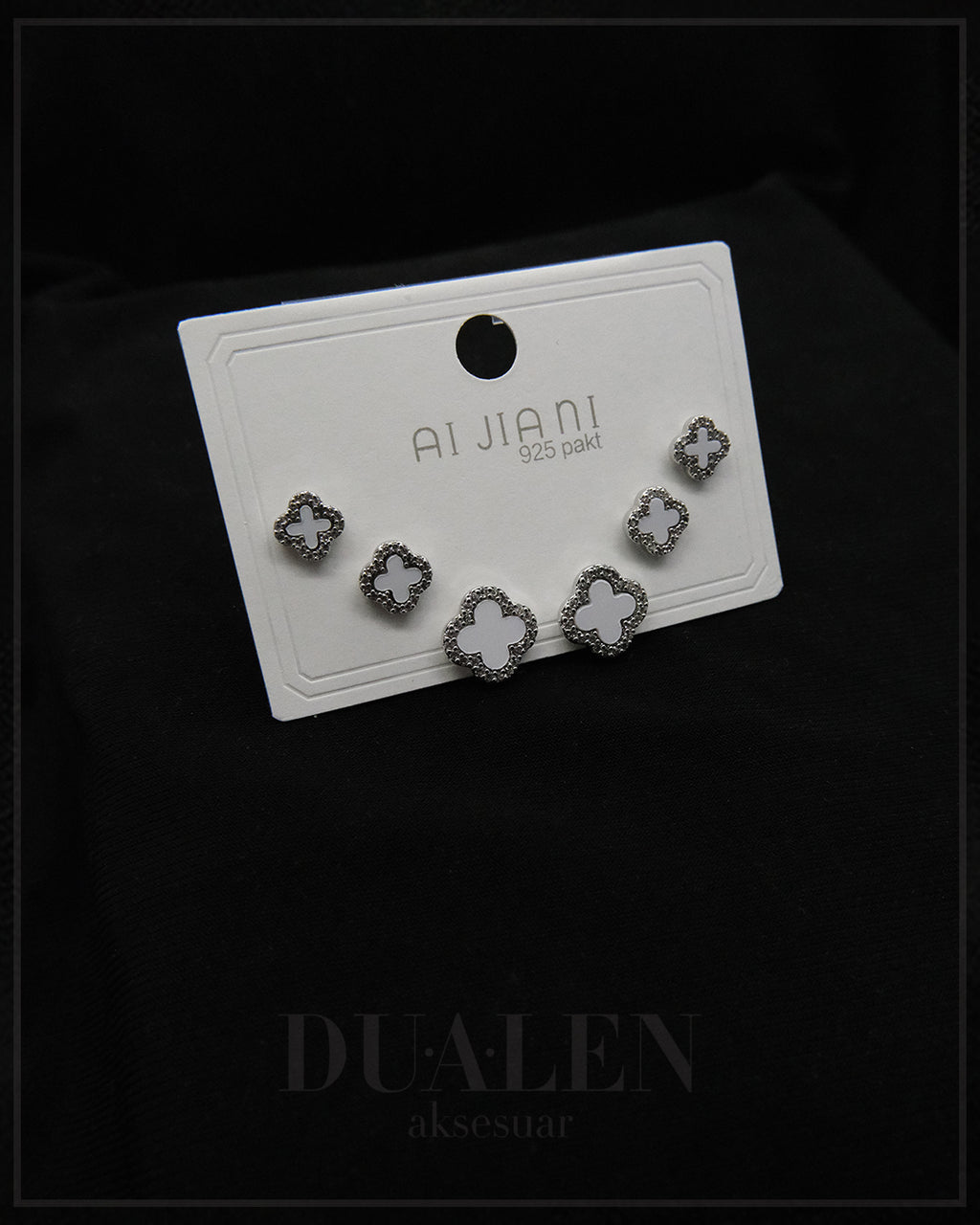 Yonca Beyaz Çelik Set ( Silver )