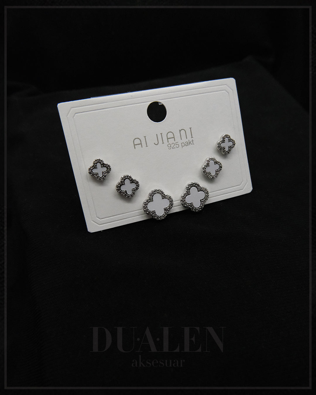 Yonca Beyaz Çelik Set ( Silver )