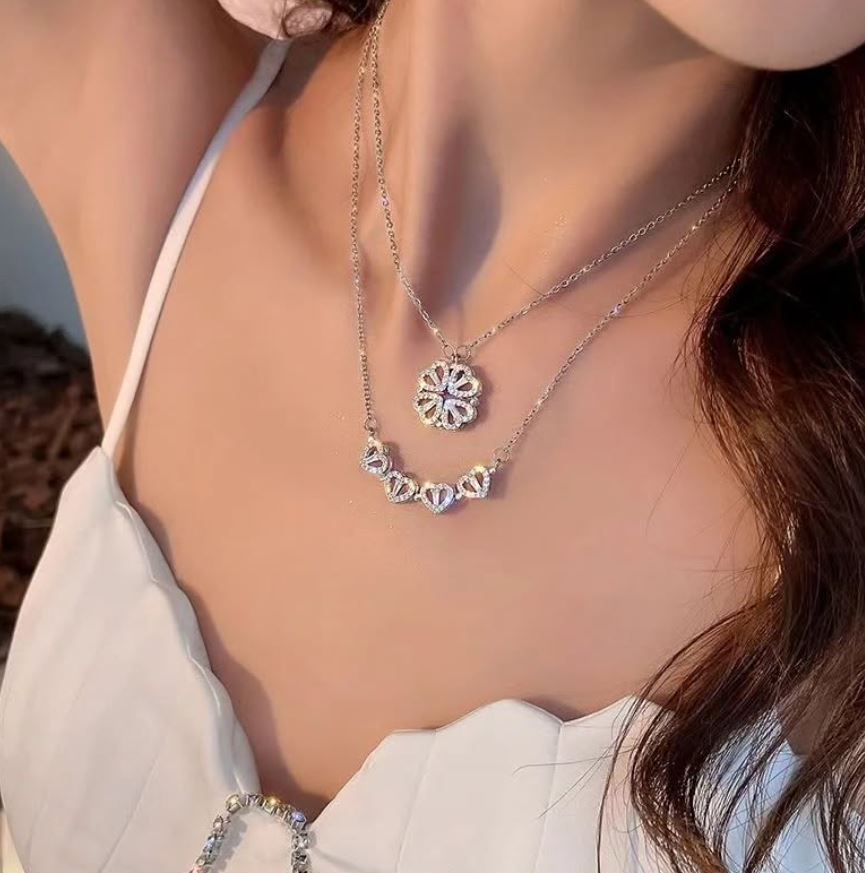 Açılır Yonca Kolye