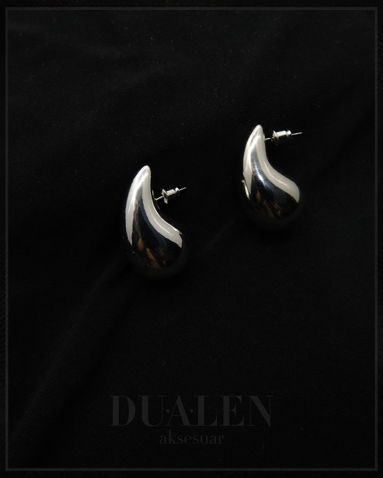 Çelik Damla Küpe ( Silver )