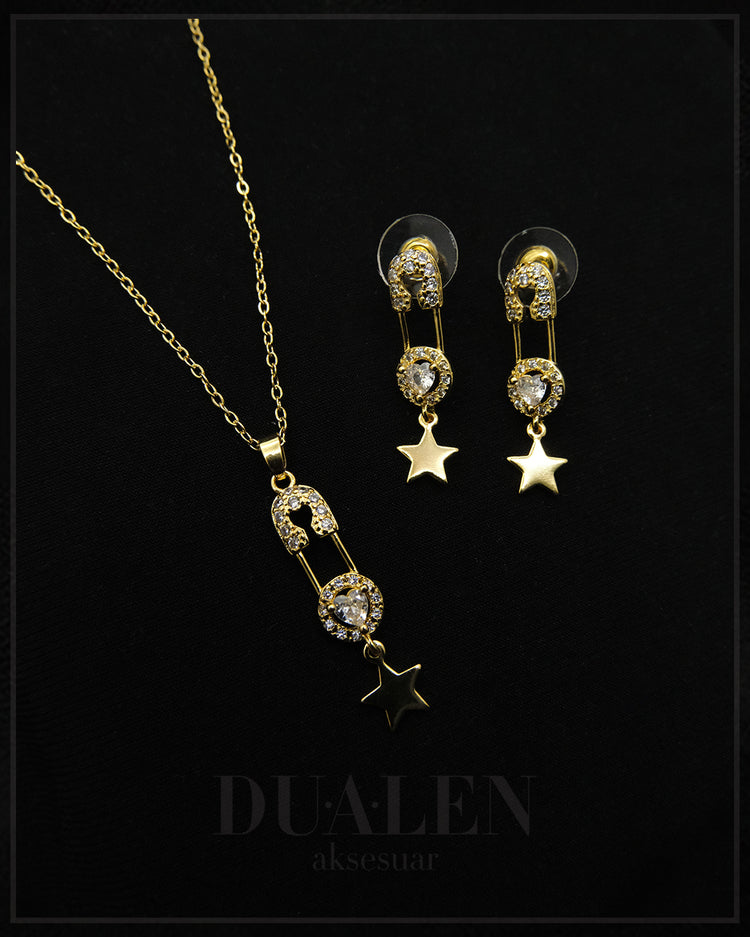 Yıldız Işığı Çelik Set ( Gold )