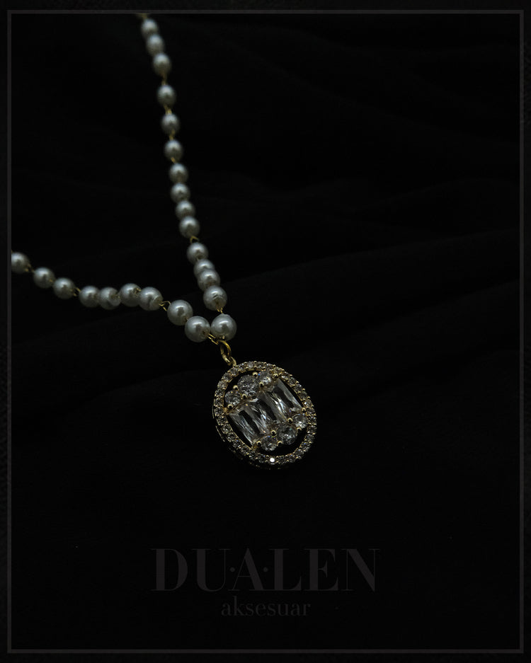 Luna İnci Kolye ( Gold )