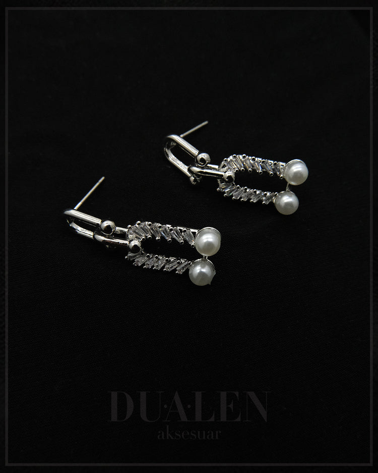 İnci Tiffany Model Çelik Küpe ( Silver )