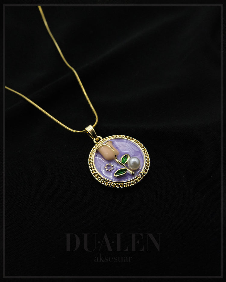 Mineli Sanat Kolye 6  ( Gold )